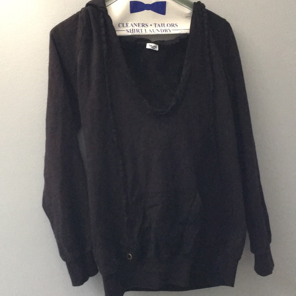 Splendid black hooded sweatshirt